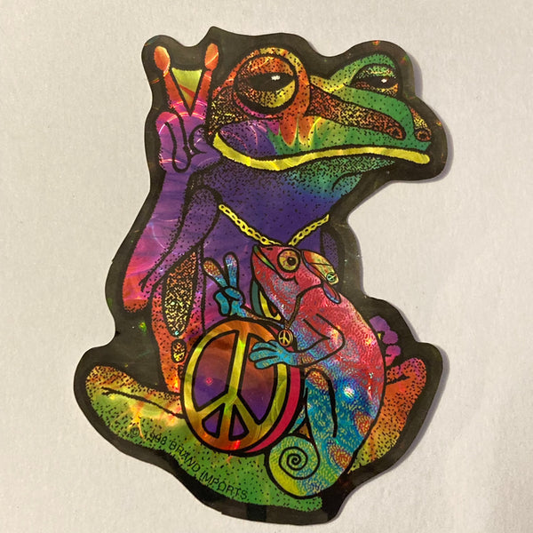 Peace Frog with Chameleon