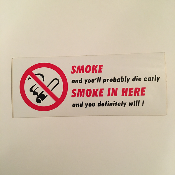 Smoke and Die Sticker