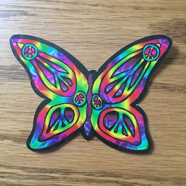 Psychedelic Peace Butterfly Sticker