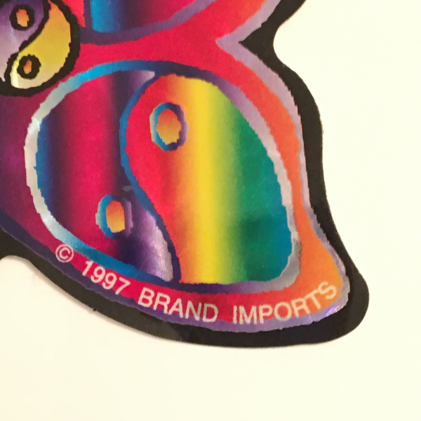 Psychedelic Yin Yang Butterfly Sticker