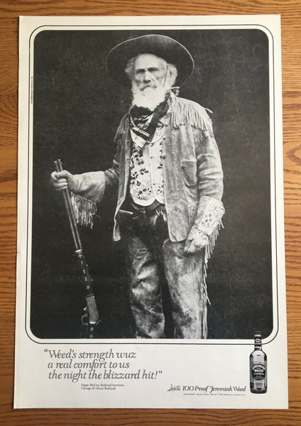 Jeremiah Weed Bourbon Pappy Ad Poster