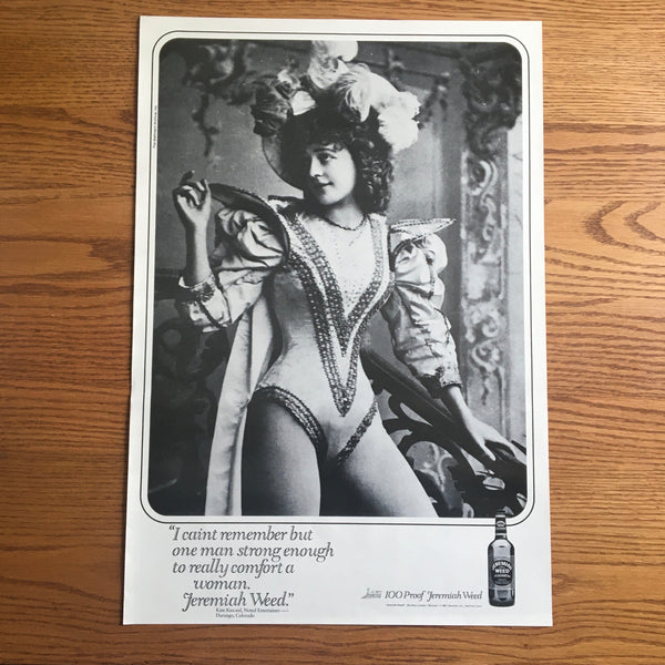 Jeremiah Weed Bourbon Kate Kincaid Ad Poster