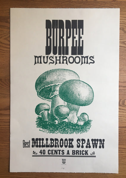 Vintage Mushroom Ad Poster
