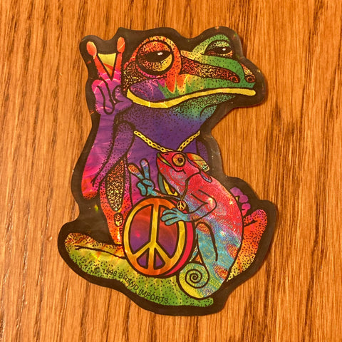 Peace Frog with Chameleon