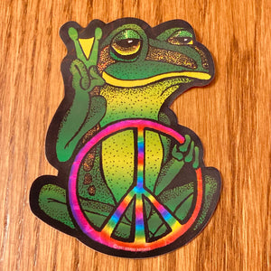 Peace Frog with Peace Sign