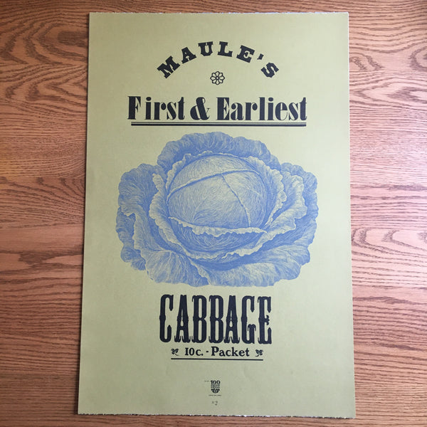 Vintage Cabbage Poster