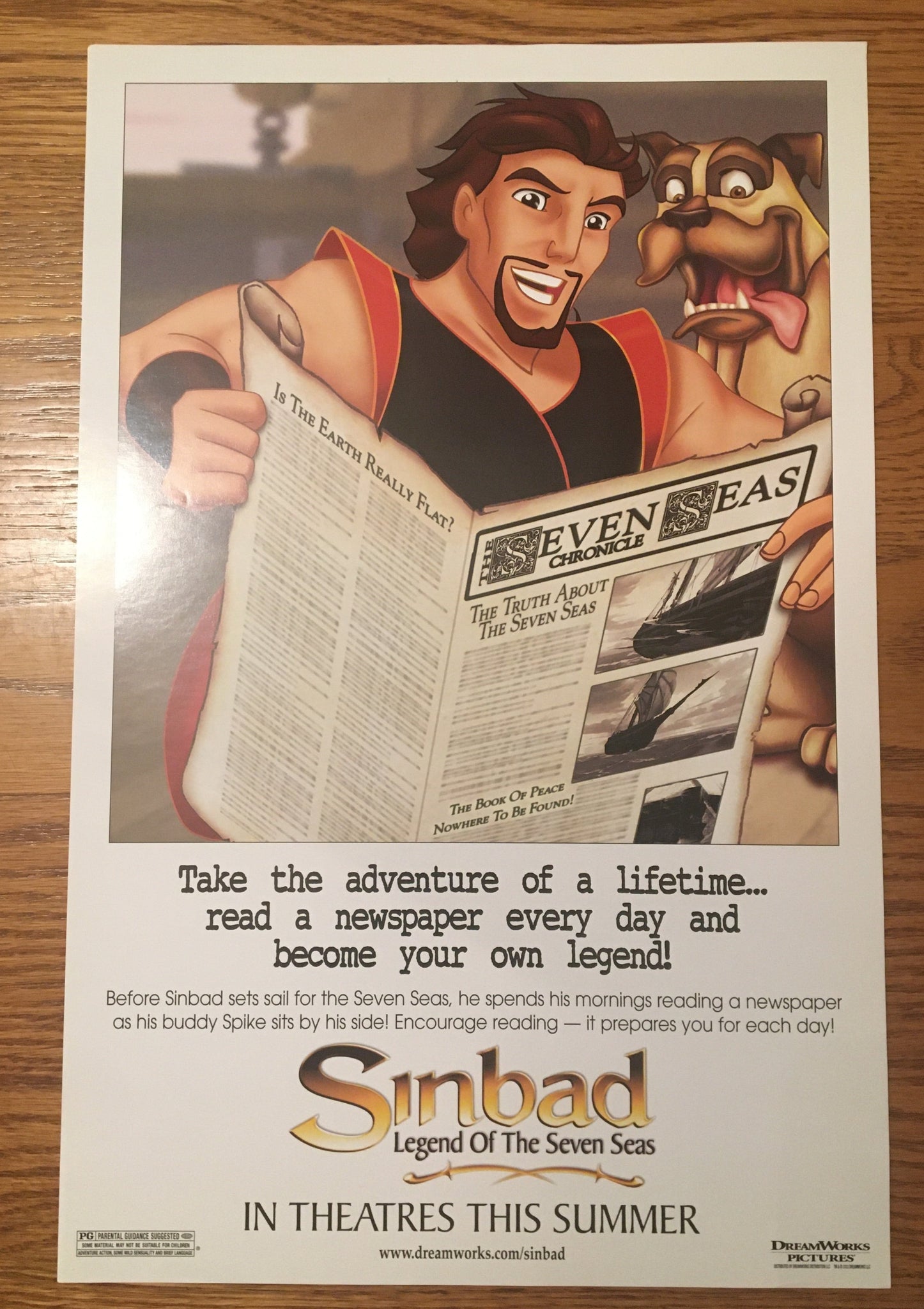 Sinbad Legend of the Seven Seas 'Read' Mini Poster