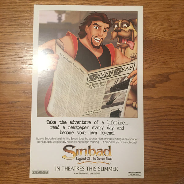 Sinbad Legend of the Seven Seas 'Read' Mini Poster