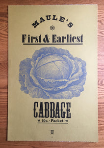 Vintage Cabbage Poster