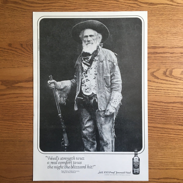 Jeremiah Weed Bourbon Pappy Ad Poster