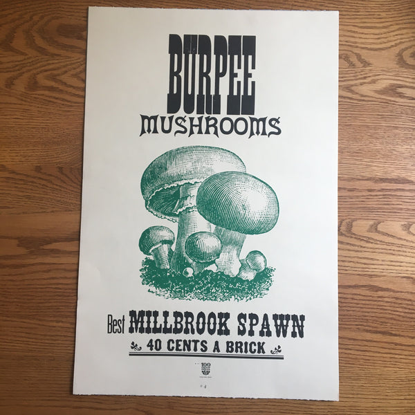 Vintage Mushroom Ad Poster