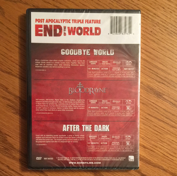 END OF THE WORLD Post Apocalyptic triple feature