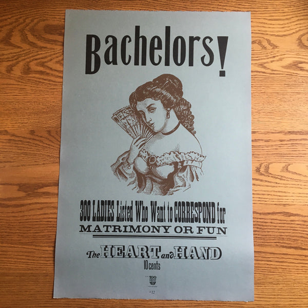 Vintage Bachelors Wanted Poster